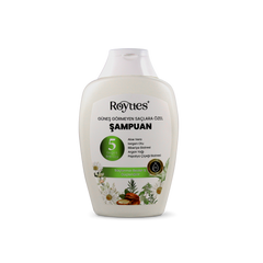 ROYUES Argan Yağlı Besleyici Sülfatsız Şampuan - Güneş Görmeyen Saçlar İçin Şampuan - 5 Bitki Özlü